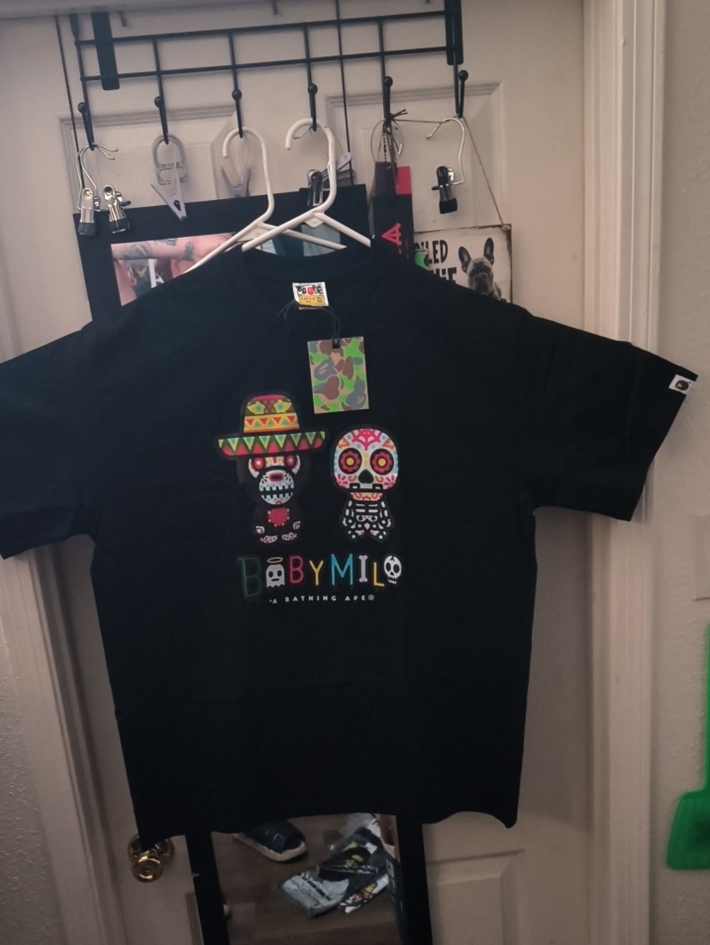 Bape 'Day Of The Dead' Black 'Baby Milo' 2xL Runs Small XL